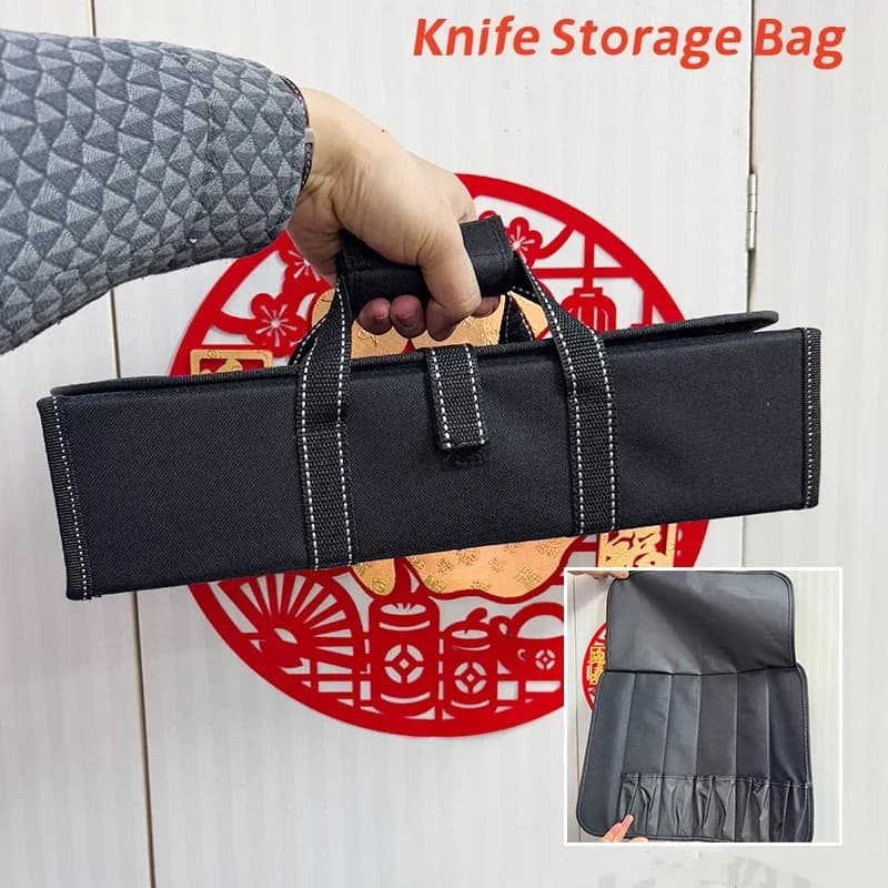 Set bag holders for knives bag for roll wrappers Western knives fabric Oxford portable bag for kitchen organizer chef knives