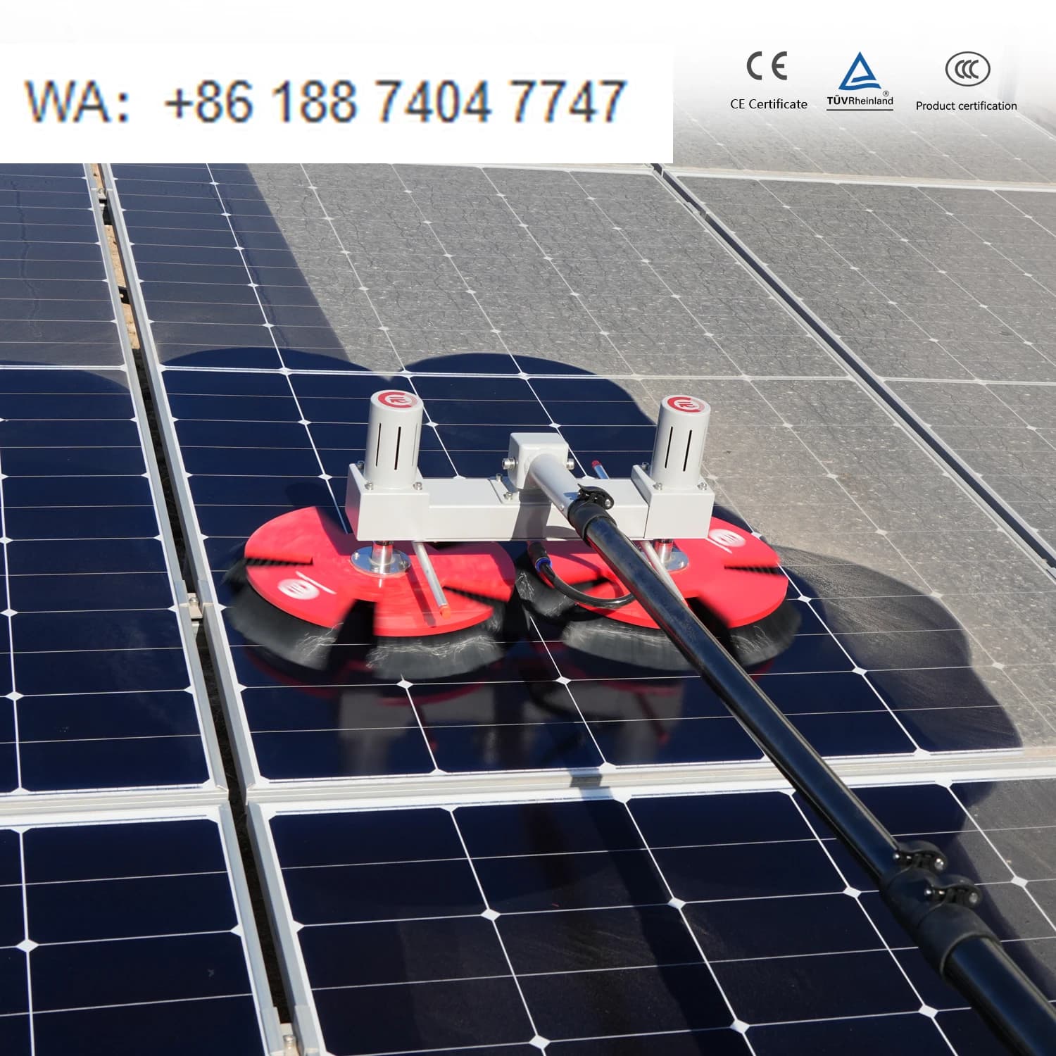 Nuovissimo Sistema di Lavaggio Fotovoltaico: Spazzola a Doppia Testa per la Pulizia di Pannelli Solari