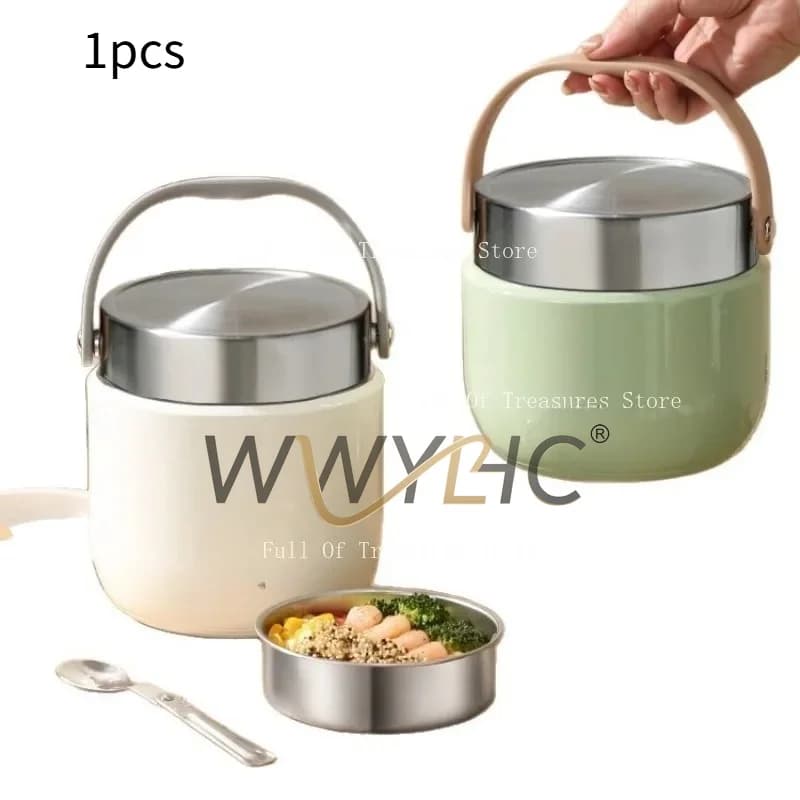 Scatola per il pranzo con isolamento termico a doppio strato Isolamento termico super lungo 2025 Nuova ciotola per zuppa in acciaio inossidabile
