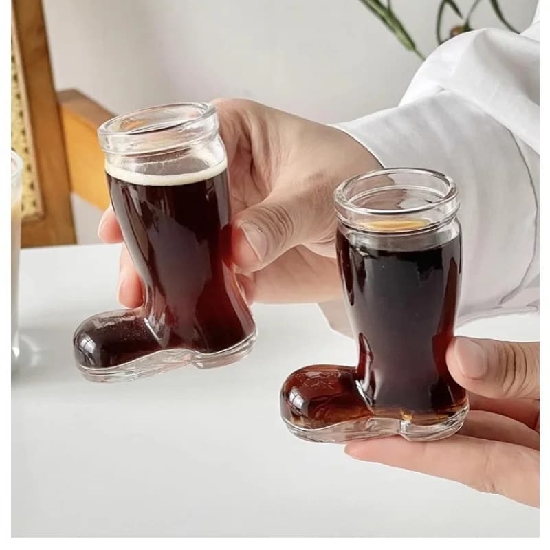 50ml Transparent Boots Glass Coffee Beer Wine Breakfast Crystal Cup Summer Dessert Juice Water Cups Champagne Cocktail Mug