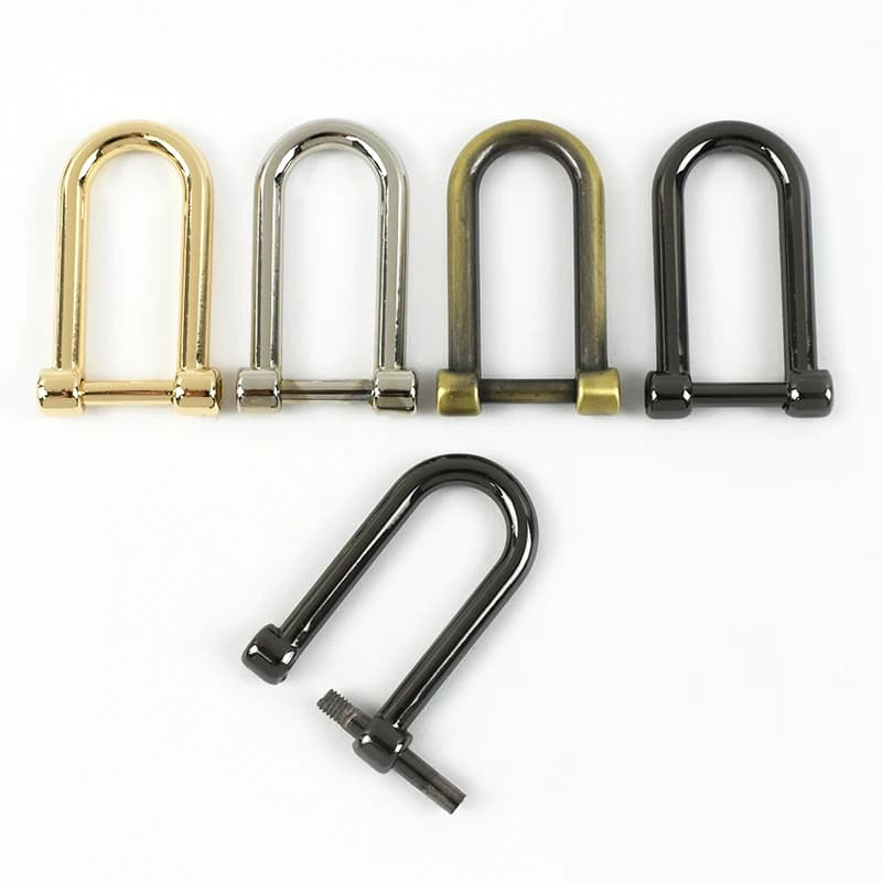 2/4/10P 10mm Borsa in metallo D Anello Fibbia Blet Anelli a vite rimovibili Chiusura Bagagli Starp Gancio Anello Gancio Accessori hardware fai da te