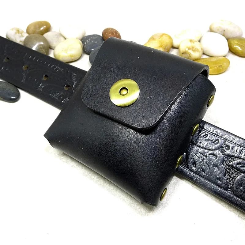 Blongk Car Key Case marsupio pieghevole in pelle scatola di occhiali cintura pacchetto fatto a mano pieghevole occhiali sacchetto uomini donne MGD-QC