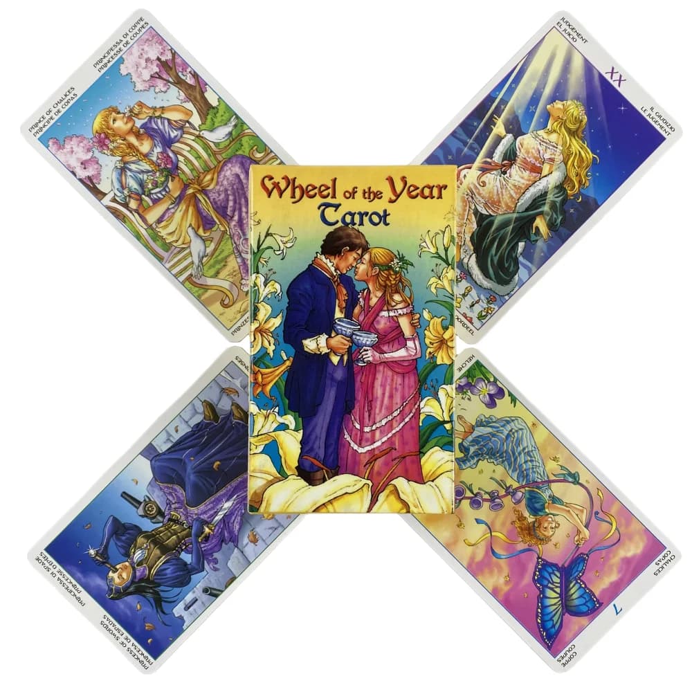 Carte dei tarocchi della ruota dell'anno A 78 Deck Oracle English Visions divinazione Edition Borad Playing Games