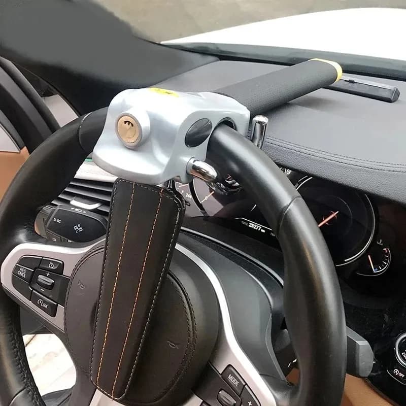 Blocco antifurto per volante dell'auto, blocco di sicurezza, fibbia per cintura di sicurezza con blocco tallone S Teering W