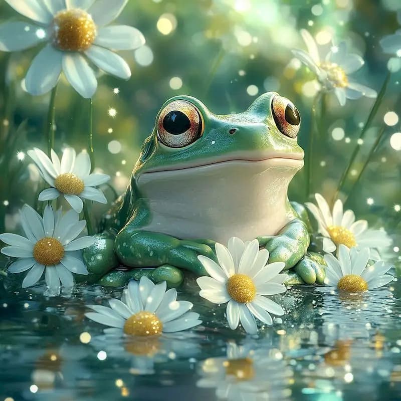 RUOPOTY Frog Diamond Painting Painting Decor Decorative Paintings Animal Full Round/Square Diamond Art Painting Kits Diy Crafts
