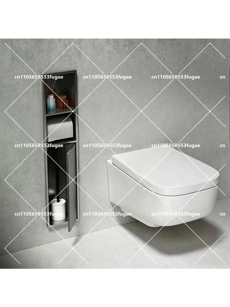 BRUSH-Toilet Hotel Shelf Toilet Roll Stand,Stainless Steel Niche Concealed Embedded Toilet