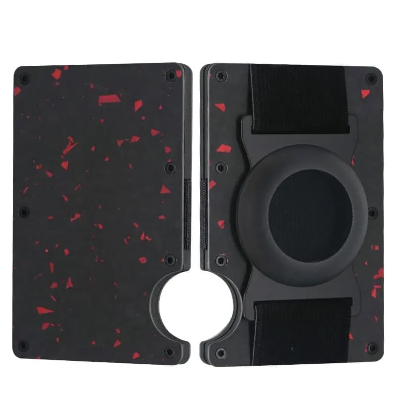 Mini Portafoglio da Uomo in Alluminio con Protezione RFID, Porta Carte di Credito e Fermasoldi per Apple Airtag, Custodia in Metallo per Carte Bancarie e ID, Carteira Masculina