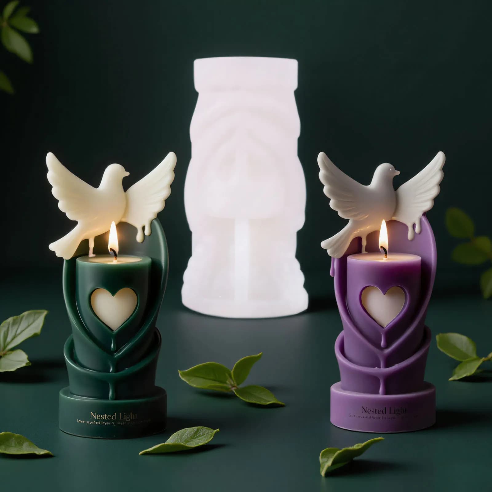 Dove of Peace Silicone Candle Molds Handmade Aromatherapy Gypsum Epoxy Resin Soap Making Mould DIY Chocolate Baking Mold