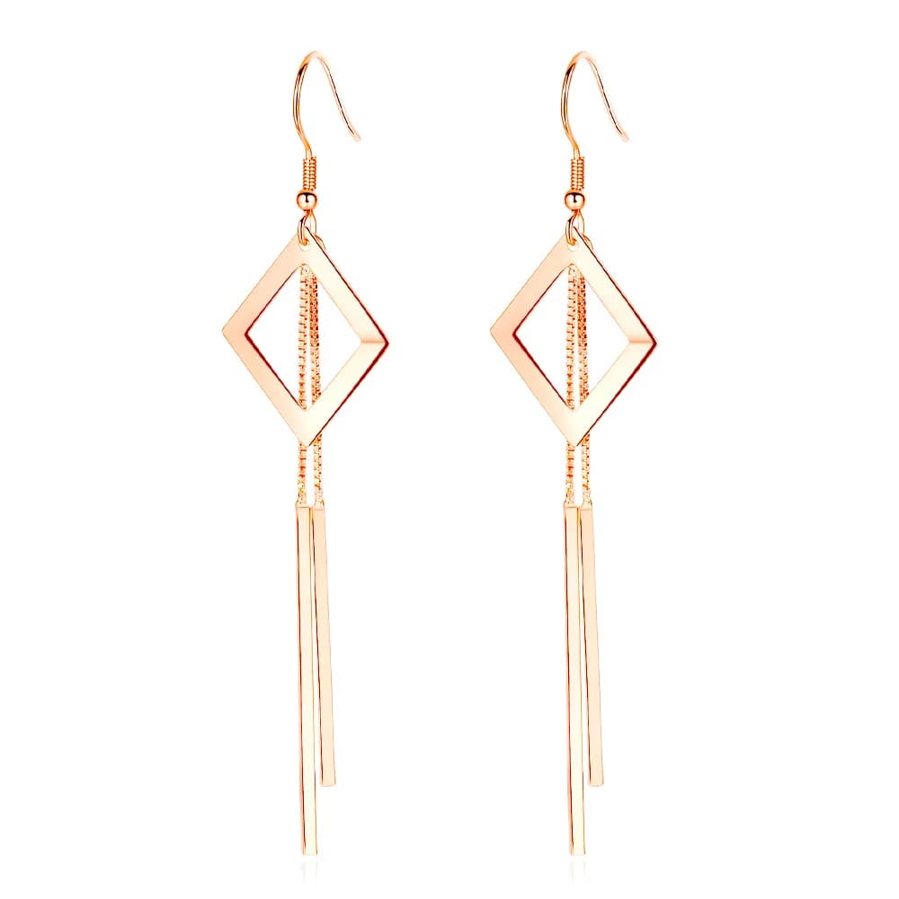 Orecchini in argento sterling 925 Orecchini lunghi con diamanti geometrici Moda donna Semplice regalo di gioielli per anniversario di matrimonio di compleanno