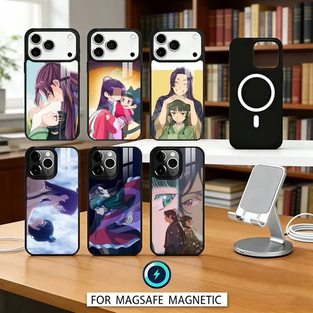 1PC Cover Magnetica per iPhone 17 16 15 14 13 12 Pro Max The A-Apothecary D-Diaries Compatibile con Ricarica Wireless MagSafe