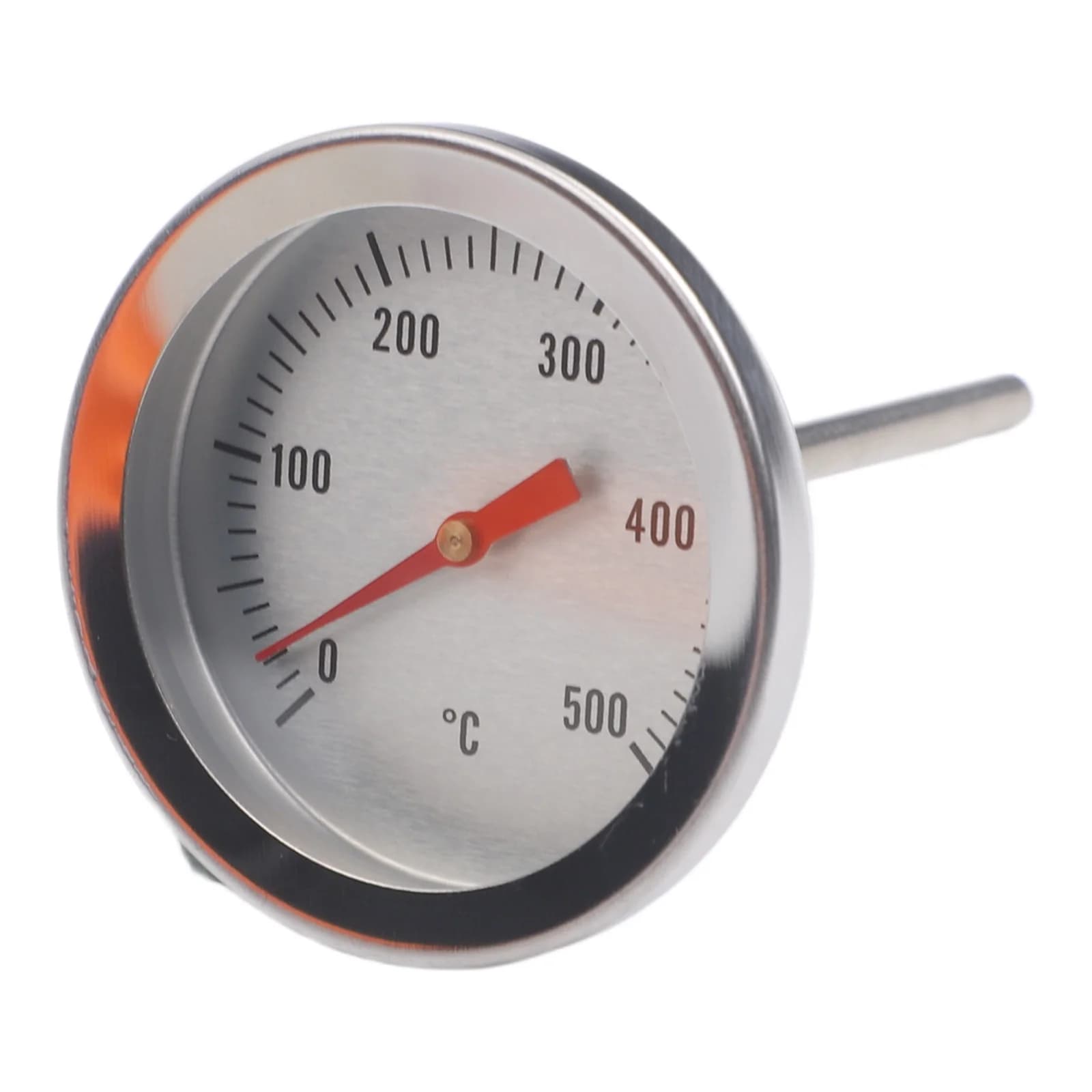 Termometro per barbecue in acciaio, termometro bimetallico per forno 0-500°C ° Termometro per Forni ad Alta Temperatura
