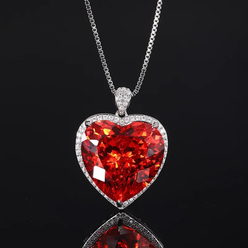 Elegante Collana con Ciondolo a Cuore in Cristallo, Rosa e Blu Vibrante, Catena Regolabile, Regalo Ideale per Donne, Gioielli di Tendenza