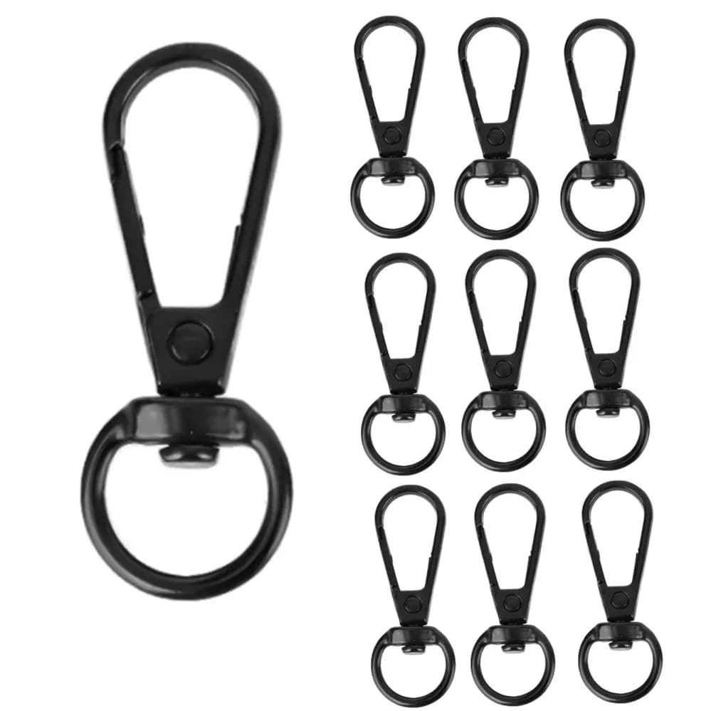 5-100 Pezzi Moschettone Girevole in Metallo 10-38mm per Borse, Chiusura a Grilletto, Gancio a Scatto, Gancio per Borsa, Portachiavi, Accessori Fai da Te