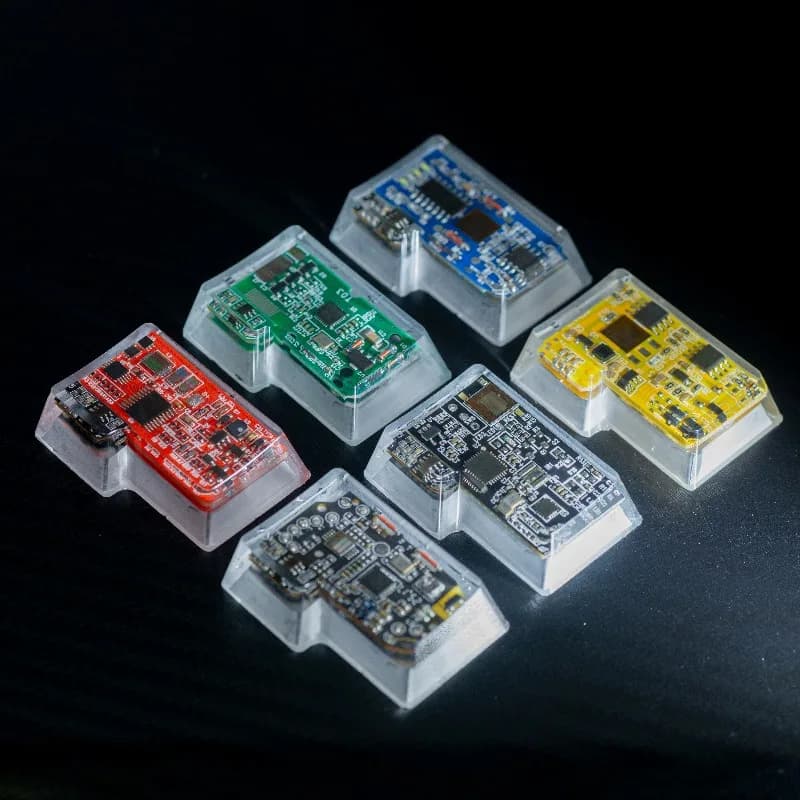 Keycaps Set Theme Circuit Printed in Resin, OEM Profile, Original Keycaps Hand Made in Mechanic Keypads, Fai-da- Gift Accessories ♪