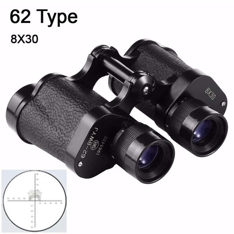 Potente binocolo militare 62 8x30 telescopio a lungo raggio con reticolo telemetro HD militare per caccia sportiva da campeggio all'aperto