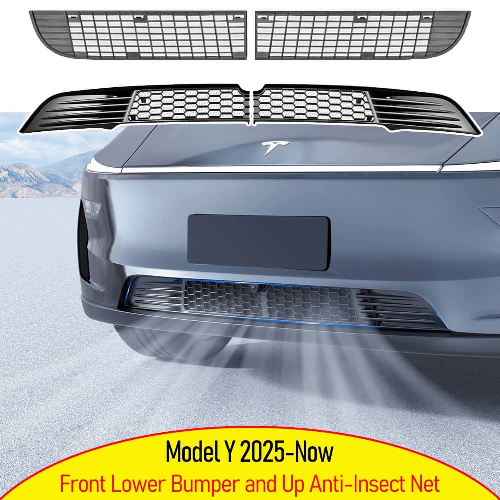 For Tesla Model Y Juniper YL 2025 2026 Front Bumper Grill Mesh Air Inlet Vent Cover Grille Protector Anti-insect Net Accessories
