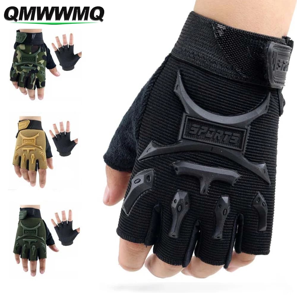 1 pair of sports gloves for children, half finger gloves children boys girls cycling gloves, children's fishing gloves for cycling fishing Outdoor sports