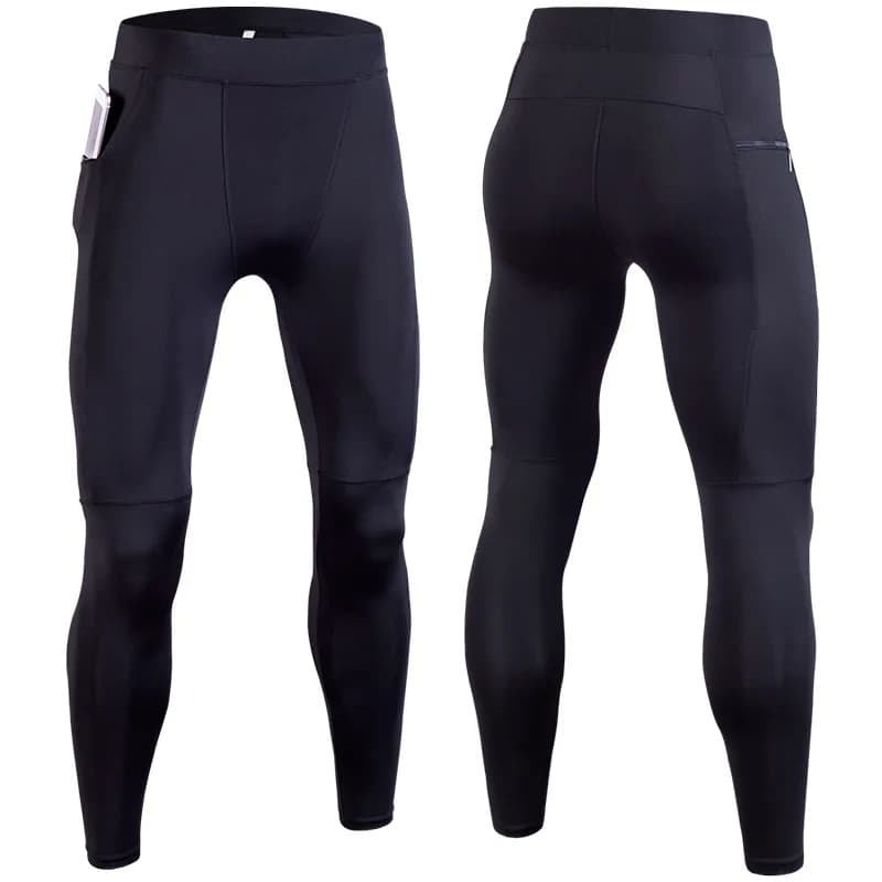 Sigatu Men's Quick Dry Sports Leggings Spring Summer Compression Yoga Pants for Training Running Basketball Workout Base Layer