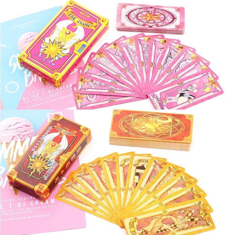 Anime Sakura Clow Card Cosplay KINOMOTO SAKURA Card Tarocchi Costumi di Hallooween Puntelli Regali di Natale Da Collezione 59 Pezzi di Grandi Dimensioni