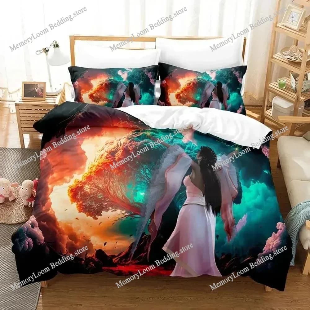 Madre Terra Blackligh Set biancheria da letto Singolo Doppio Completo Queen King Size Set letto Aldult Camera da letto per bambini Set copripiumino Set lenzuola