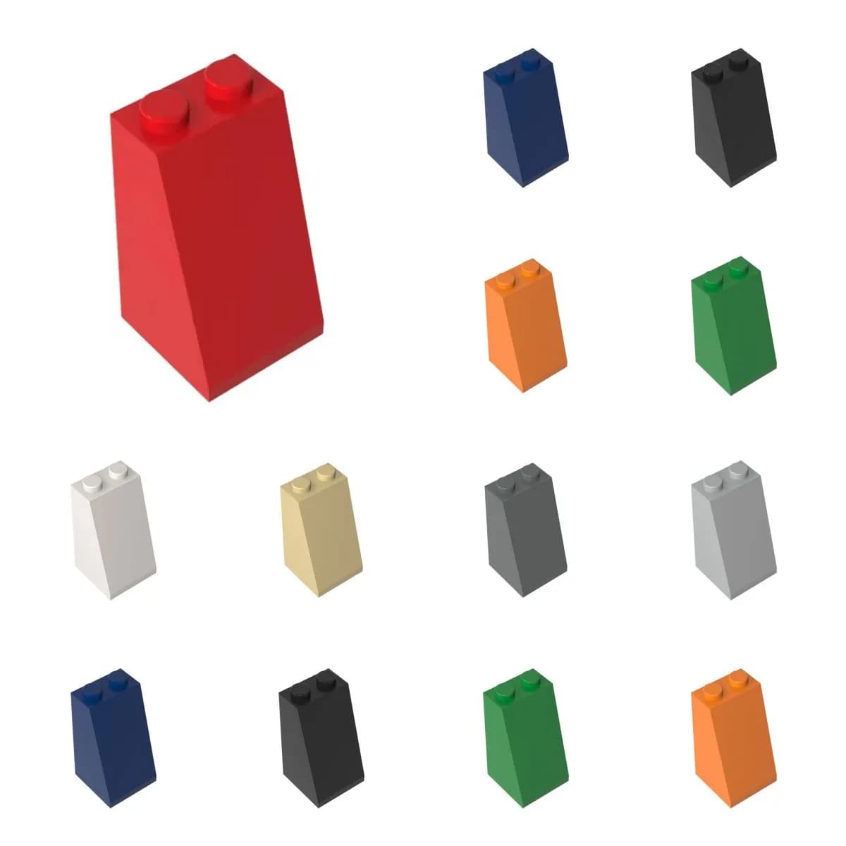 50 pezzi 3684 98560 inclinati 75 ° 2x2x3 2 Borchie Solide Mattoni Giocattoli Per Edifici Tecnici Blocchi Regalo Compatibile Assemblare FAI DA TE MOC