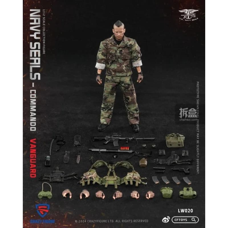CRAZY FIGURE Sigillo originale Forze speciali Assalto Leader della squadra 1/12 Mobile Panno Vestito Bambola Soldato Modello Giocattolo fatto a mano Regalo
