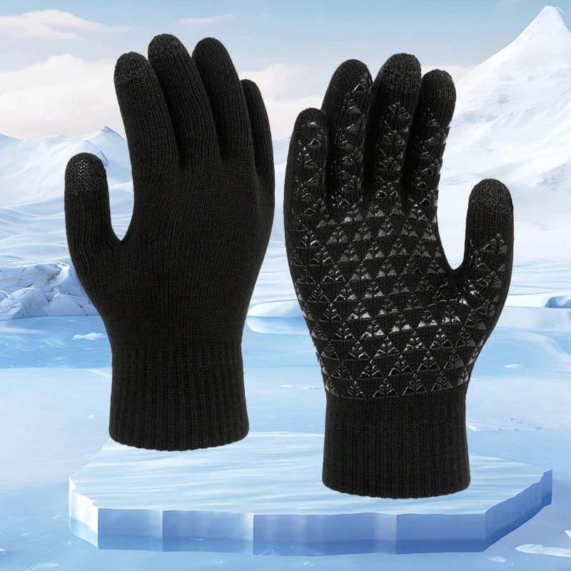 Winter Men's and Women's Gloves with Thick Velvet Touch Screen Cycling,Cold Proof,Anti Slip,Offset Printing,Winter Warm Gloves