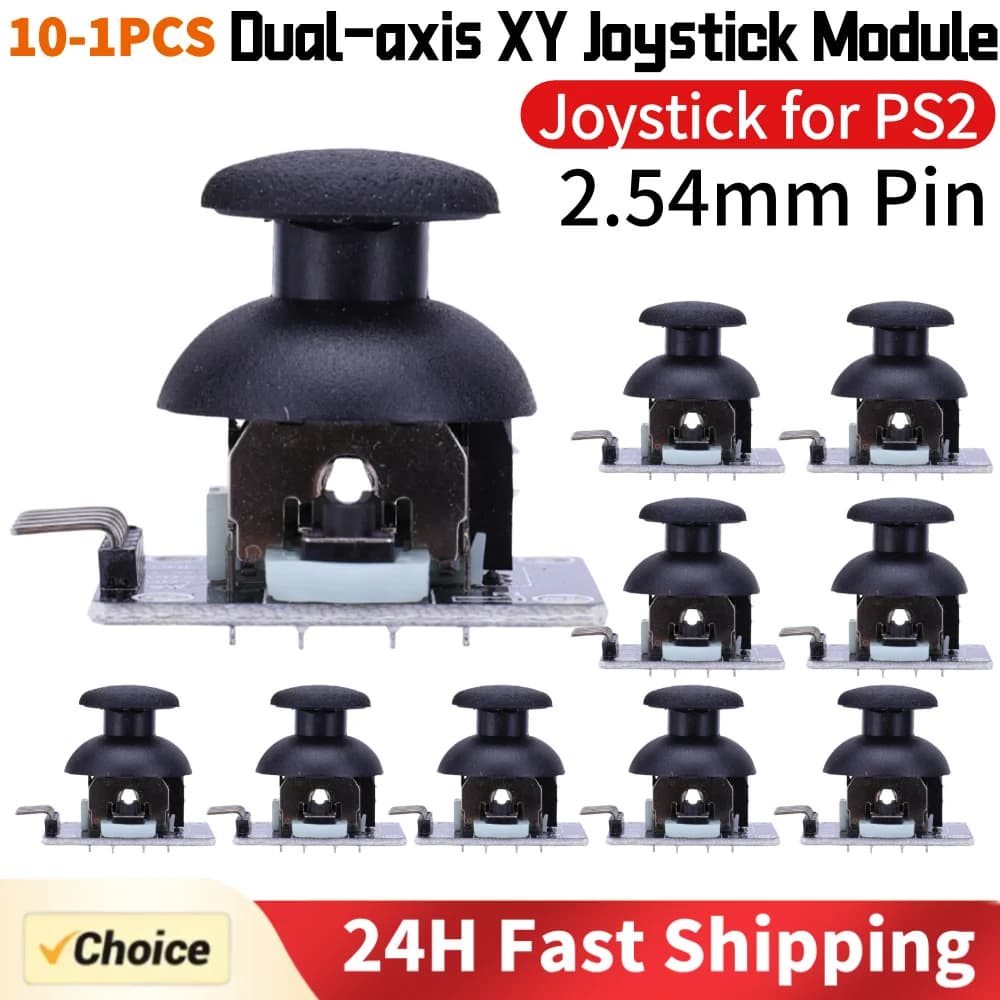 Modulo Joystick Breakout 10-1 Pezzi, Sensore di Controllo a Doppio Asse con Pin da 2,54mm, Scheda Sensore per Controller di Gioco