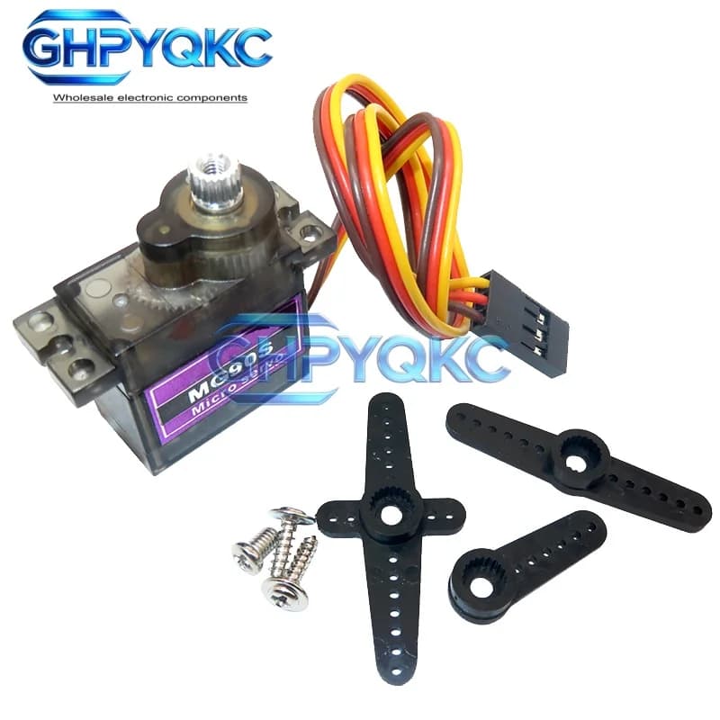 Servo GHPYQKC MG90S 9g Versione Aggiornata di SG90 per Elicottero, Aereo, Barca, Auto, Trex 450, Robot RC, 180-360 Gradi