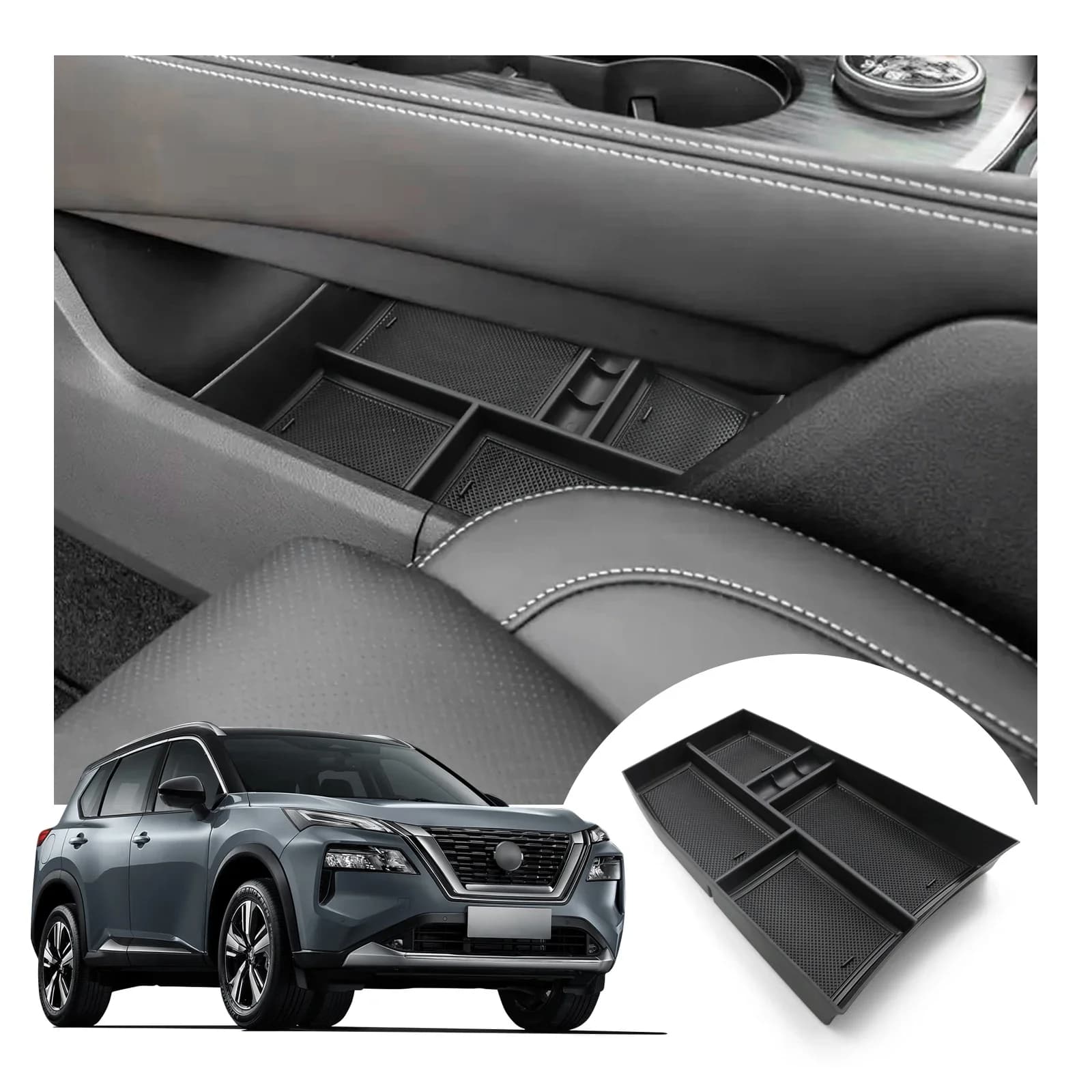 Scatola di immagazzinaggio per auto per Rogue T33 / X-Trail T33 2022 2023 Contenitore di controllo centrale Interni auto X-Trail T3 Accessori 2022