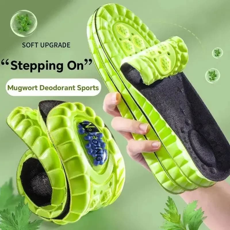 1 Paio di Solette Sportive 4D Cloud per Scarpe, Suola con Cuscino d'Aria in PU, Morbide, Assorbenti, Deodoranti, Traspiranti, Ortopediche per la Corsa