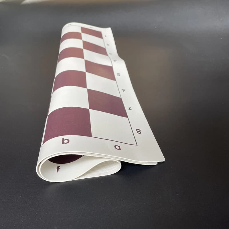 Scacchiera Portatile 43cm/17 Pollici in PVC Arrotolabile, Accessori per Gioco degli Scacchi in Pelle Morbida, Standard e Resistente