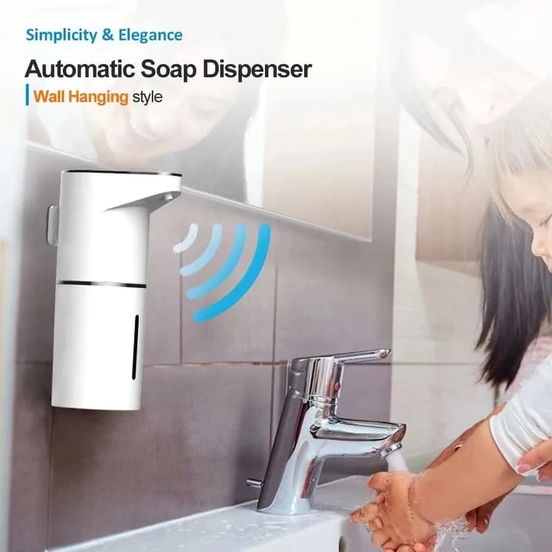 2026 New Automatic Foam Soap Dispensers Bathroom Smart Washing Hand Machine With USB Charging White High Quality ABS Material