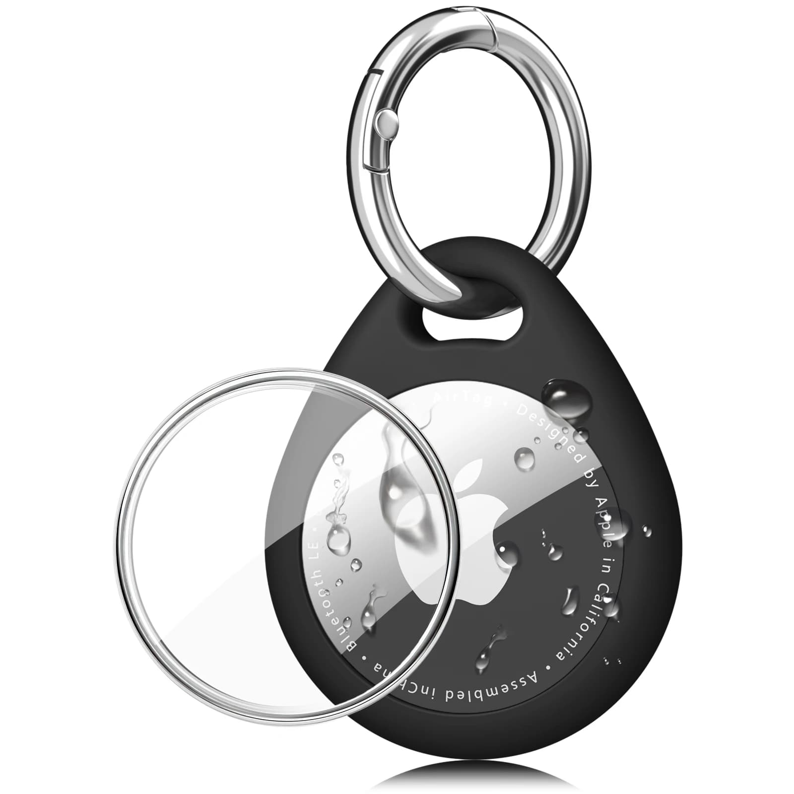 Custodia per Apple AirTag Cover Custodia protettiva antigraffio in TPU impermeabile Portachiavi per custodie AirTag per collare per cani e gatti Tracker