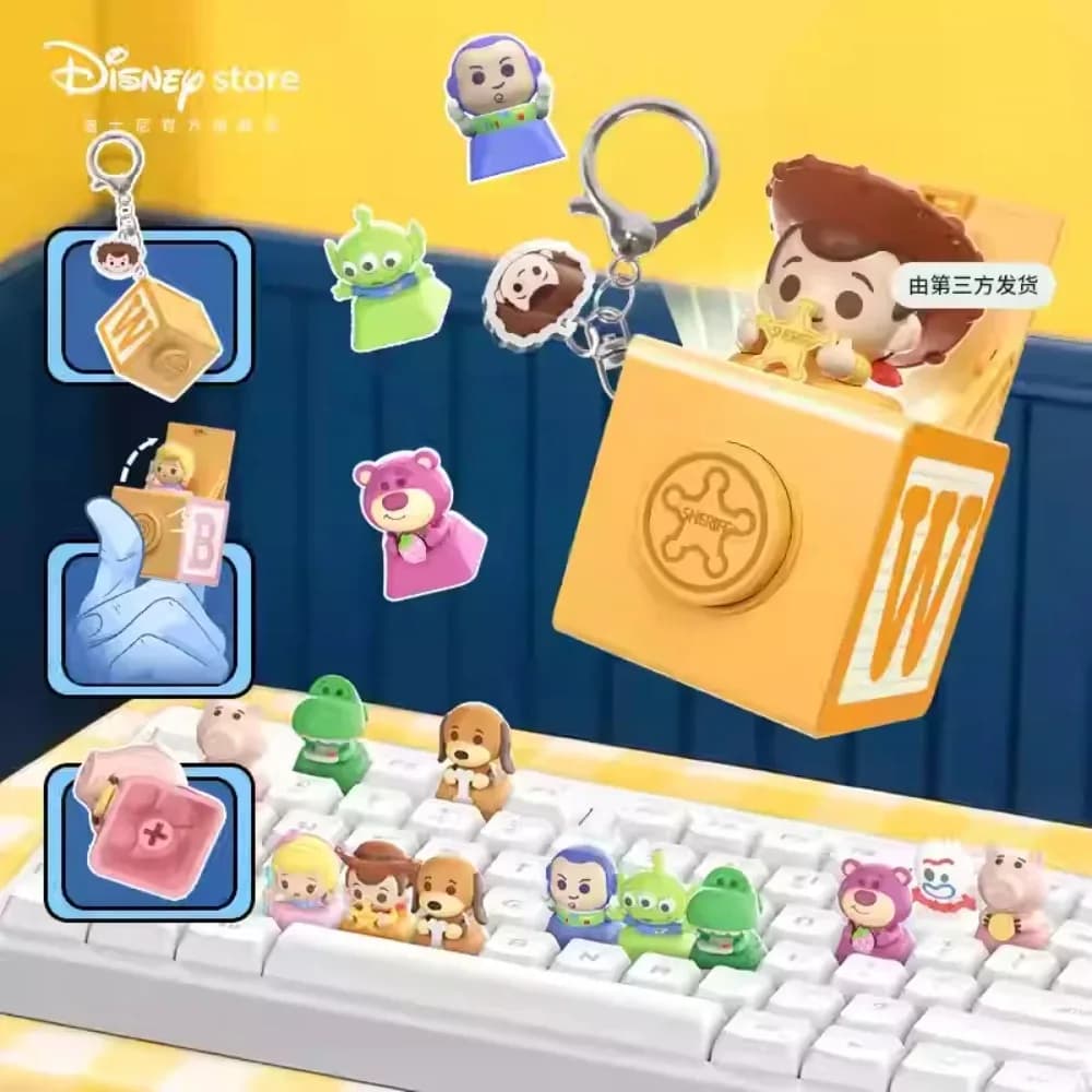 TOPTOY Toy Story Crazy Keychain - Portachiavi con personaggi da collezione in blind box, Giocattolo antistress, Regalo