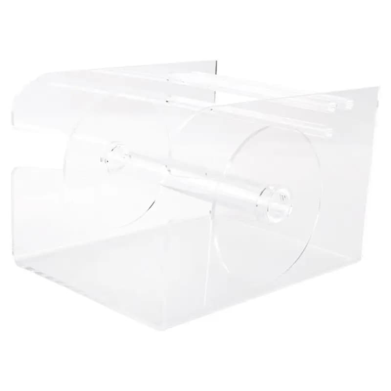 A20F-Dispenser per etichette regolabile 3 dischi Portarotolo per adesivi Portarotolo per etichette in acrilico trasparente per desktop domestico da ufficio