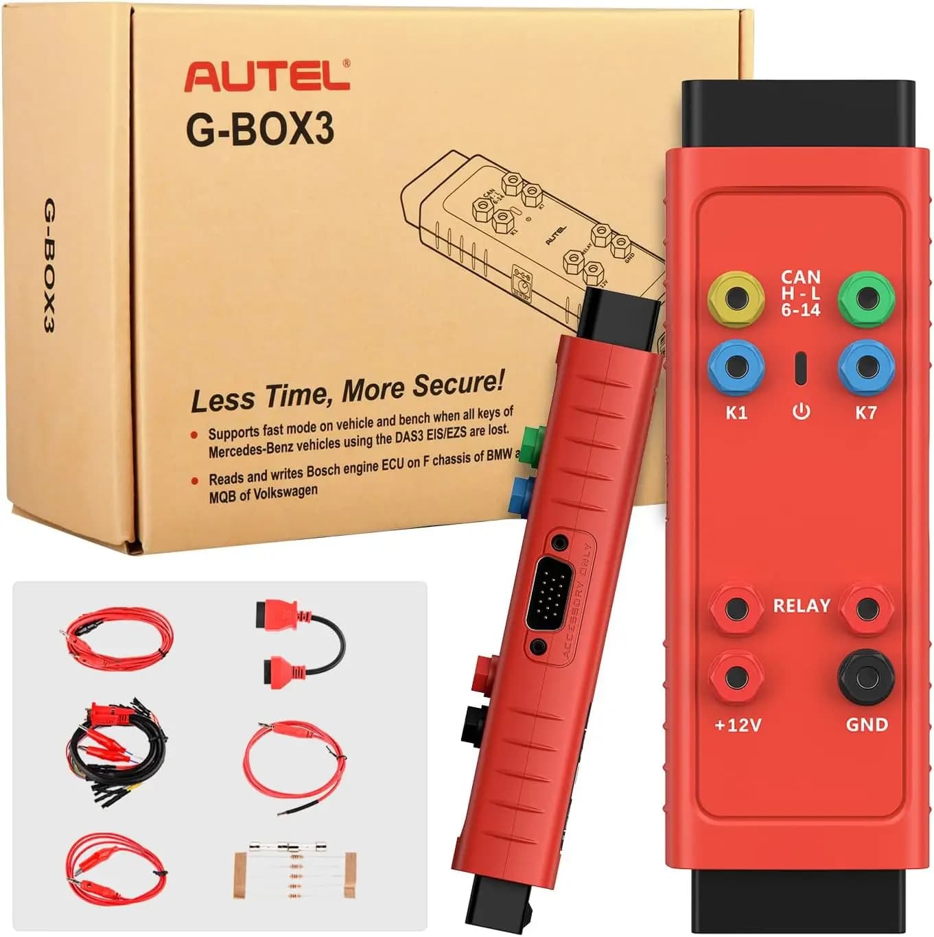 Auto Key Programming Adapter Tool Autel G-BOX3 Accessory Tool Upgraded of Gbox2 Key Programming Adapter for Mercedes-Benz for BMW Writing Boot Mode Bench Method
