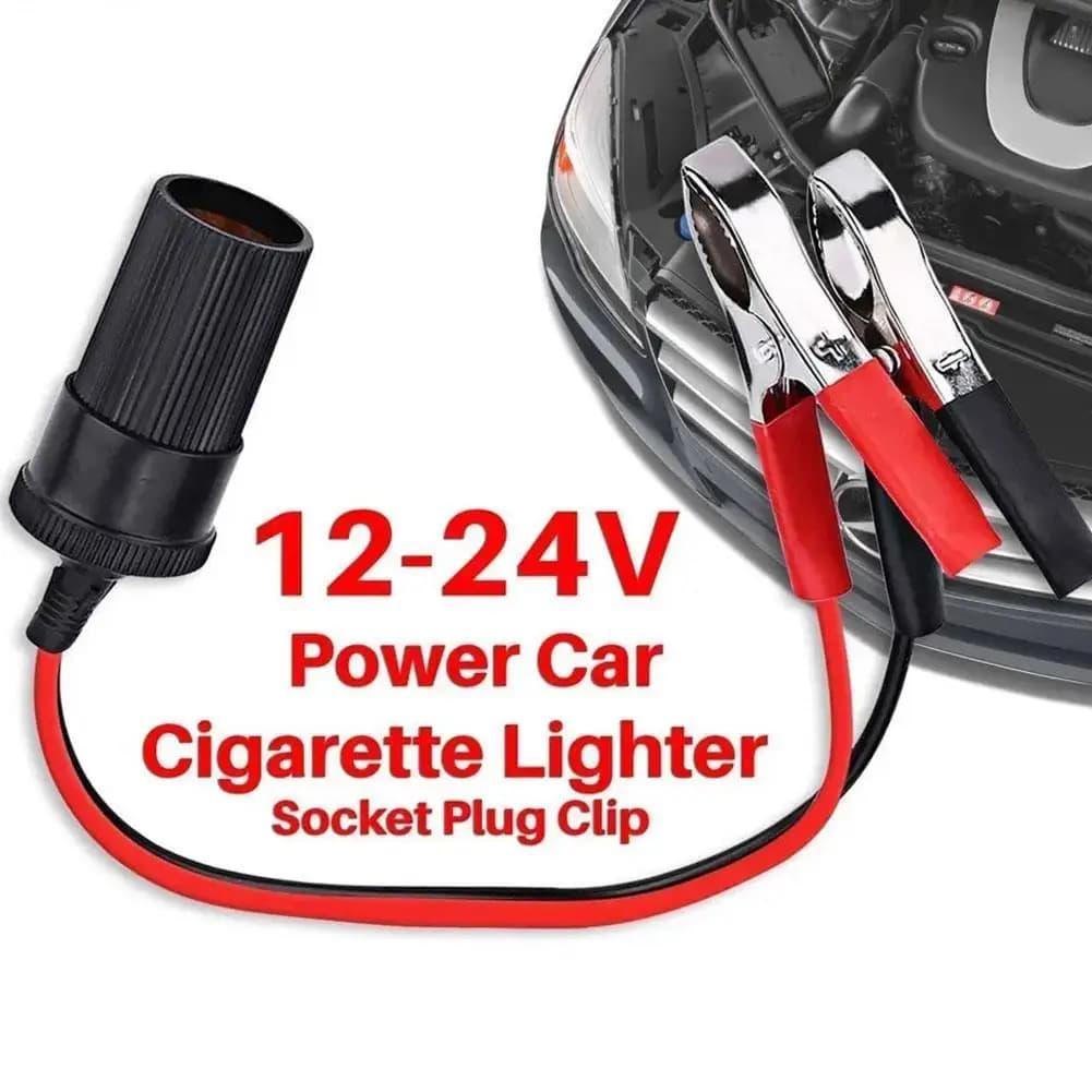 Clip a coccodrillo per batteria pura ad alta potenza per auto 12V-24V per presa femmina per accendisigari Clip per presa per auto