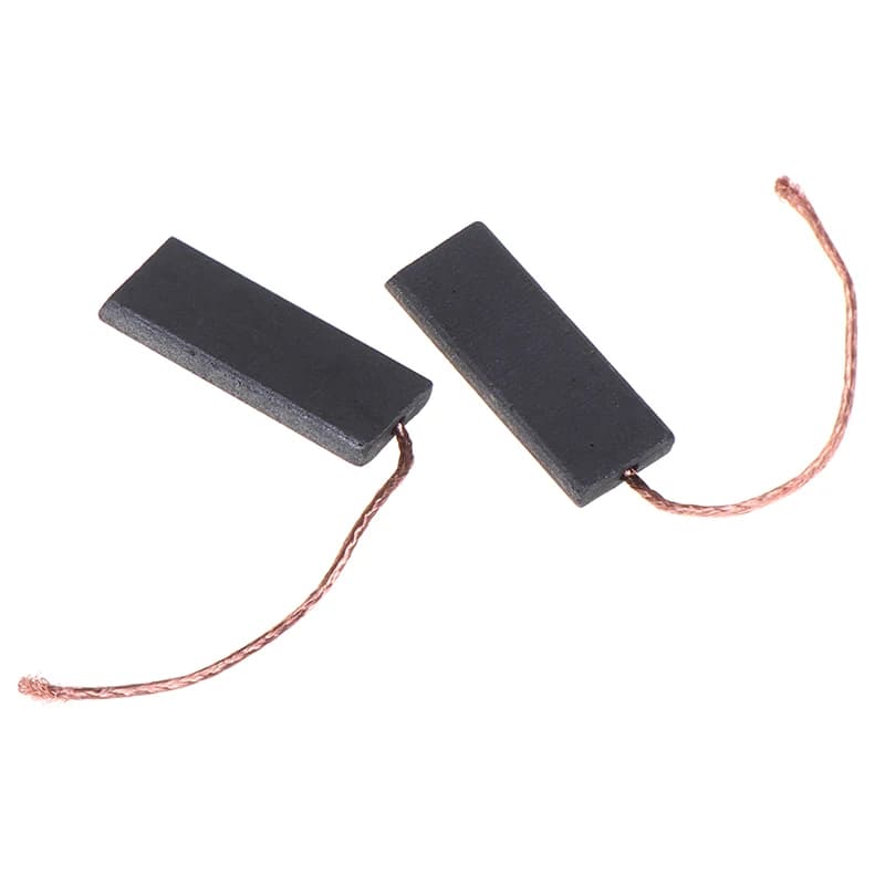 Motore a spazzola di carbone nero 2 pezzi 5*13.5*40mm con cavo di lunghezza 70mm per lavatrice