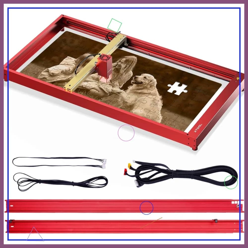 Kit di Estensione per Incisore Laser D1 Pro, Area Espandibile a 36.85''x17'', Incisione e Taglio Prolungati