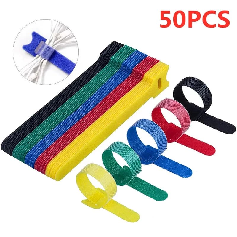 10/20/50PCS Cavo Rilasciabile Fascette Cavo USB Cable Organizer Cablaggio Finitura Argano del Trasduttore Auricolare di Gestione Fascetta di Nylon Cinghie