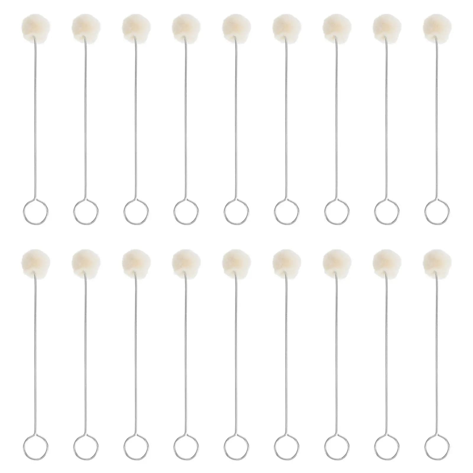 Set di 30 applicatori in lana con manico in metallo, strumenti per tintura e applicazione di coloranti, spazzole per lucidatura scarpe, kit fai da te per artigianato