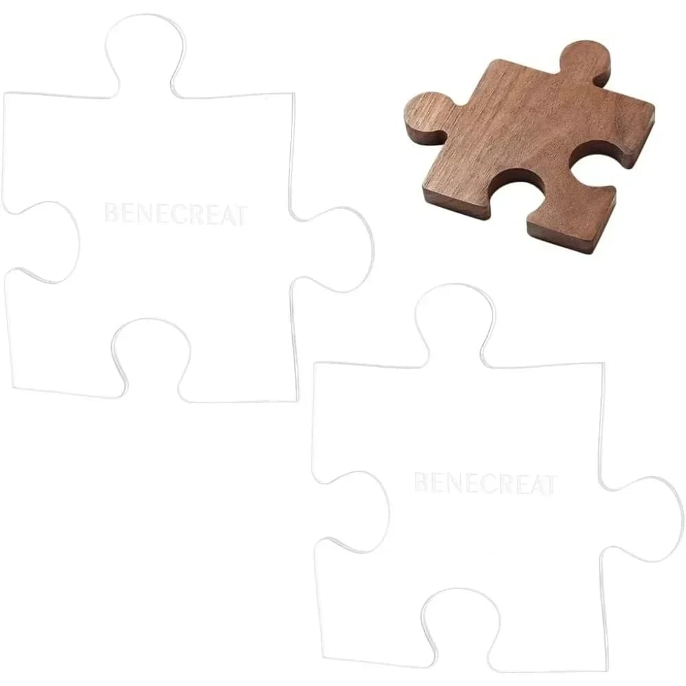 2 pcs Acrylic Puzzle Router Model 5.5x5.5 inches Acrylic Handle Cutting Board Service Router Edge Model for Charcuterie Home