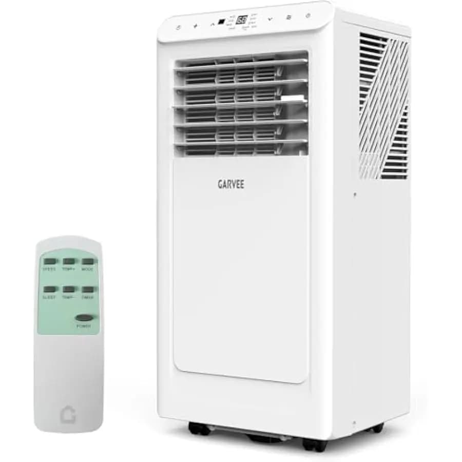 Garvee 8,000 BTU Portable Air Conditioner, 3-in-1 Portable AC Unit with Cool, Dehumidifier & Fan Modes, Covers Rooms up to 350 s