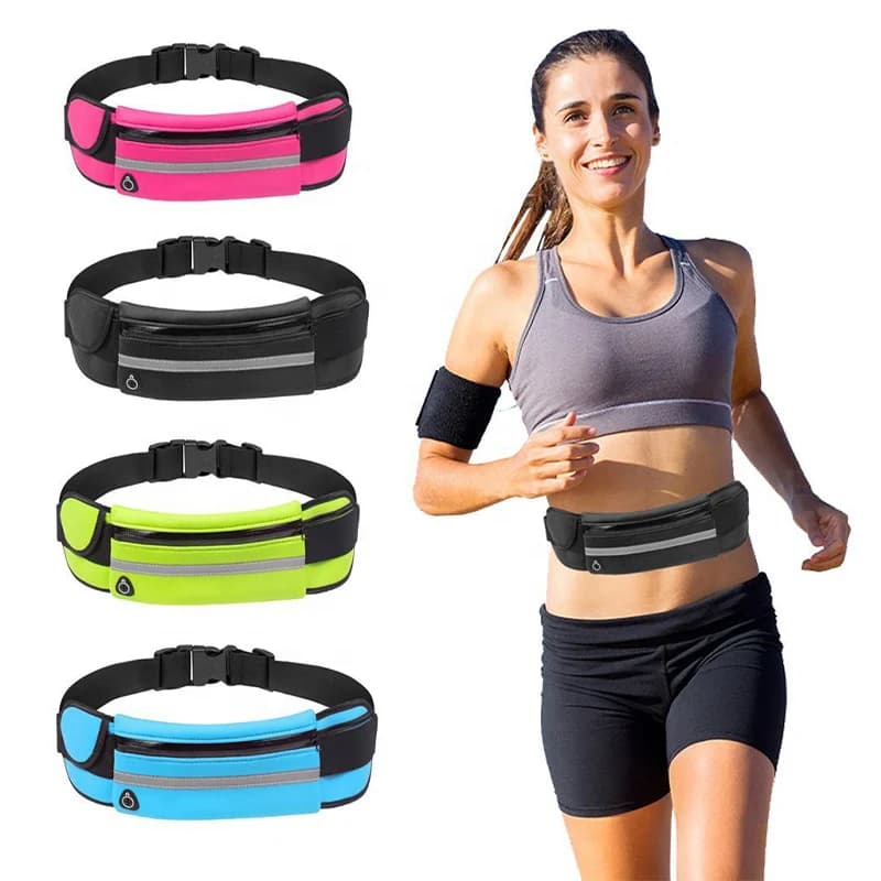 Waterproof Waist with Slim Running Belt with Headphone Door for Men and Women, Running Waist, Walking, Cycling, Camping