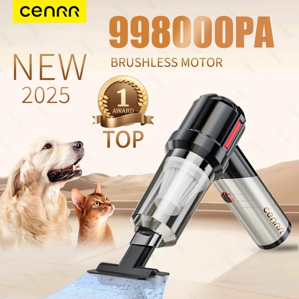 CENRR Aspirapolvere per auto Mini Aspirapolvere portatile portatile senza fili alto Cordless Forte aspirazione Detergente per auto Elettrodomestico