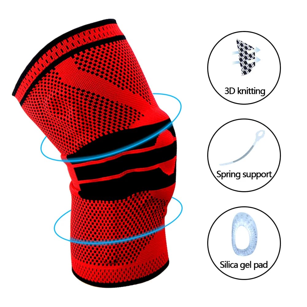 Ginocchiera Cuscinetti di supporto Manicotto di compressione del ginocchio per la corsa Menisco Strappo Artrite Sollievo dal dolore articolare Uomo Donna