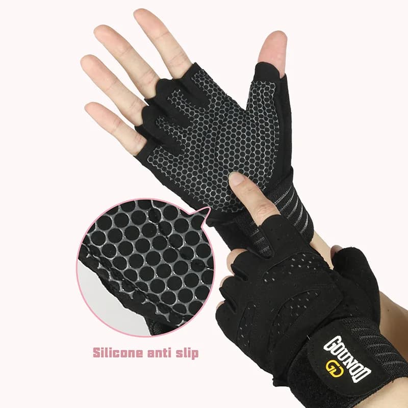 Fitness Weight Lifting Gloves, Padded Palm with Wrist Support, Full Protection & Enhanced Grip for Men Women Gym Workout