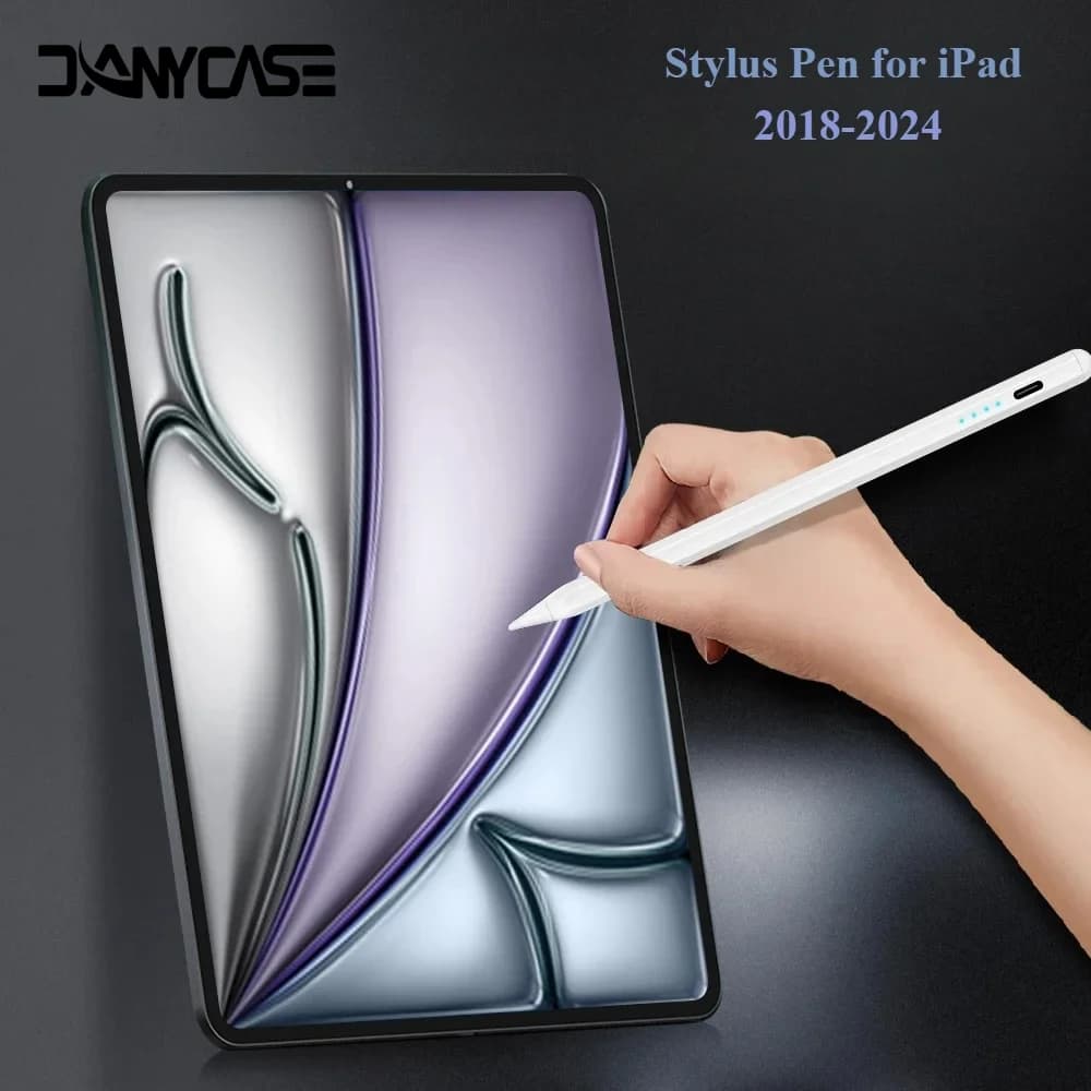 Per iPad Air M2 2024 Matita stilo con penna tablet inclinabile con rifiuto del palmo per iPad Pro M4 Pro 11/12.9 iPad 5/6/7/8/9/10th Mini 6