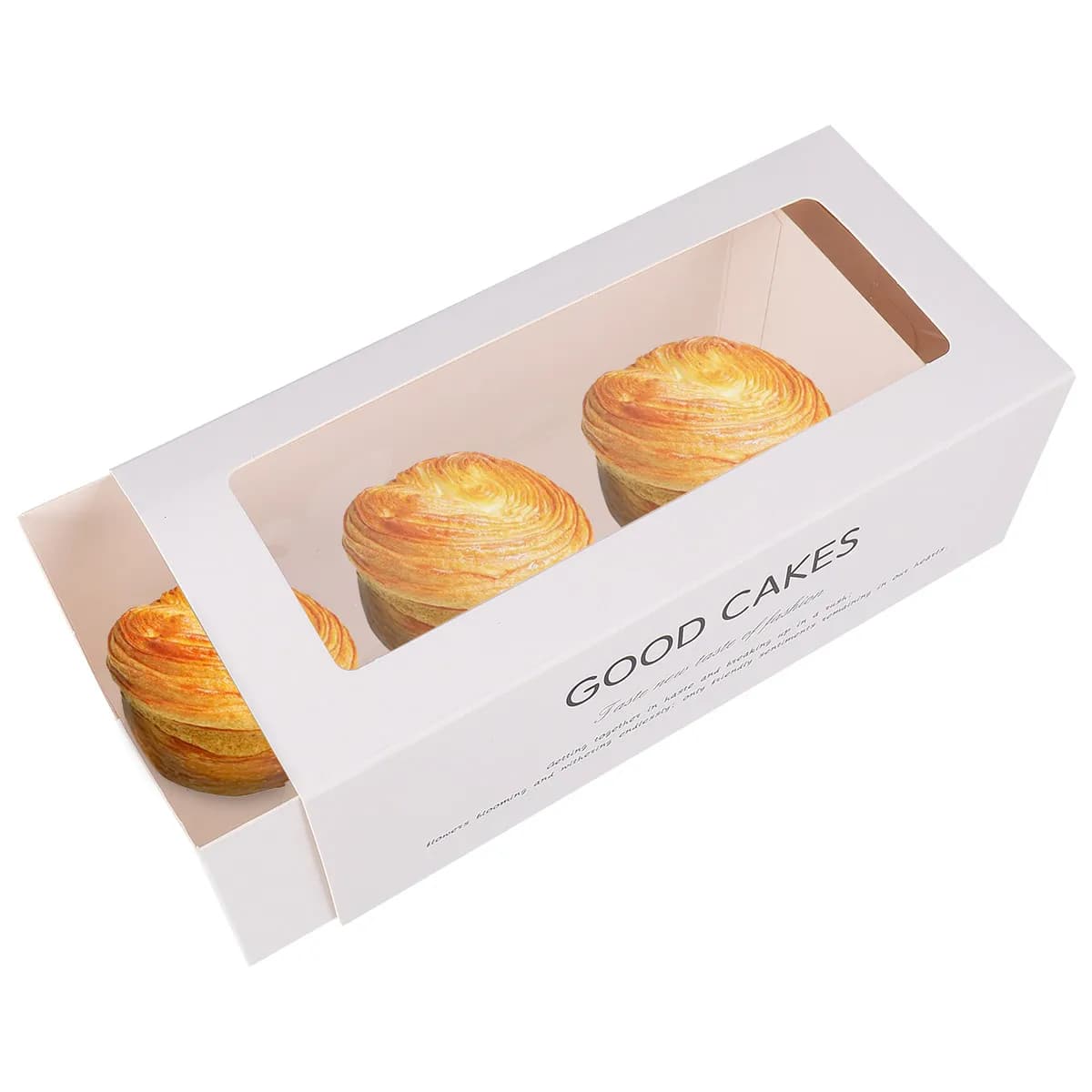 10Pcs Cake Roll Packaging Box Food Safe Paper Dessert Storage Case Window Design Cake Container for Anniversary Birthday